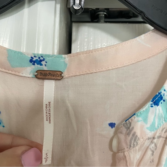 Free People Dress Sleeveless Pink Elastic Waist Size Small - Picture 2 of 7